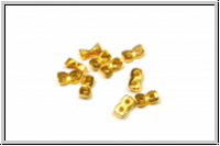 Side Beads "TOURKOU", CYMBAL, 2,3x5,0mm, vergoldet, Metall, 10 Stk.