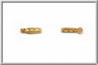 Bead Ending "ZAKROS", CYMBAL, 12,5x3,0mm, vergoldet, Metall, 1 Paar