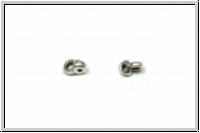 Bead Ending "REMATA", CYMBAL, 5,4x3,3mm, versilbert, Metall, 1 Paar