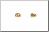 Bead Ending "REMATA", CYMBAL, 5,4x3,3mm, vergoldet, Metall, 1 Paar