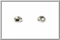 Bead Ending "KOLYMPOS", CYMBAL, 6,5x4,2mm, versilbert, Metall, 1 Paar