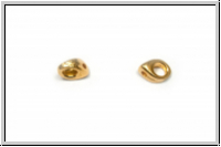 Bead Ending "KOLYMPOS", CYMBAL, 6,5x4,2mm, vergoldet, Metall, 1 Paar