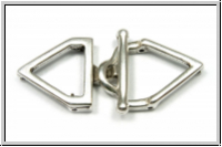 Toggle-Verschluss "SAMARIA", CYMBAL, 36,6x17,2mm, versilbert, Metall, 1 Paar