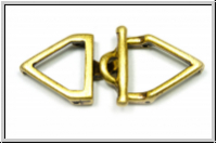 Toggle-Verschluss "SAMARIA", CYMBAL, 36,6x17,2mm, antikmessingfb., Metall, 1 Paar