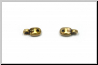 Bead Ending "VOURKOTI", CYMBAL, 8,0x3,3mm, antikmessingfb., Metall, 1 Paar