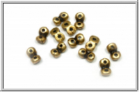 Side Beads "KAPARIA", CYMBAL, 3,3x5,4mm, antikmessingfb., Metall, 12 Stk.