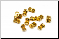 Side Beads "KAPARIA", CYMBAL, 3,3x5,4mm, vergoldet, Metall, 12 Stk.