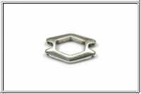 Verbinder "ALADO", CYMBAL, 15,7x9,4mm, versilbert, Metall, 1 Stk.