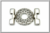 Verbinder "DETIS", CYMBAL, 26,3x16,3mm, versilbert, Metall, 1 Stk.