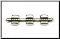Verbinder "KALOGEROS", CYMBAL, 7,7x34,6mm, versilbert, Metall, 1 Stk.