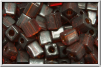 SB-04-0134, MIYUKI Squares, 4mm, amber, dk., trans., 15g