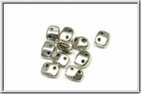 Bead substitutes "VARIDI", CYMBAL, 2,7x5,5mm, versilbert, Metall, 10 Stk.