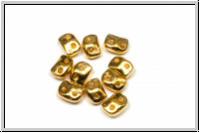 Bead substitutes "VITALI", CYMBAL, 2,7x5,5mm, vergoldet, Metall, 12 Stk.