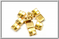 Bead substitutes "VOUTAKOS", CYMBAL, 5,0x5,0mm, vergoldet, Metall, 10 Stk.