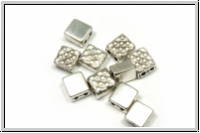 Bead substitutes "PARASPOROS", CYMBAL, 5,0x5,0mm, versilbert, Metall, 10 Stk.