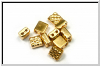 Bead substitutes "PARASPOROS", CYMBAL, 5,0x5,0mm, vergoldet, Metall, 10 Stk.