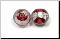 b�hm. Lampenperle, rund, 12mm, crystal/amethyst, trans., Silbereinzug, 1 Stk.
