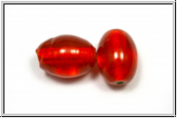 ind. Lampenperle, Olive, 13x10mm, orange, trans., 1 Stk.