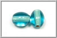 ind. Lampenperle, Olive, 13x10mm, aqua, trans., 1 Stk.