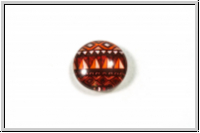 Glascabochon, hinterklebt, rund, 12x4mm, brown sails, 1 Stk.