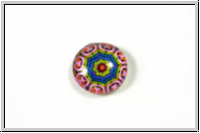 Glascabochon, hinterklebt, rund, 12x4mm, Charlotte, 1 Stk.