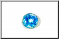 Glascabochon, hinterklebt, rund, 12x4mm, blue explosion, 1 Stk.