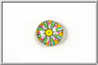 Glascabochon, hinterklebt, rund, 12x4mm, cake, 1 Stk.