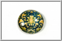 Glascabochon, hinterklebt, rund, 18x4,5mm, blue barock, 1 Stk.