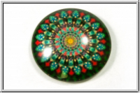 Glascabochon, hinterklebt, rund, 26x6mm, great mandala, 1 Stk.