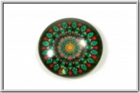 Glascabochon, hinterklebt, rund, 20x5mm, great mandala, 1 Stk.