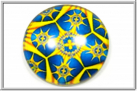Glascabochon, hinterklebt, rund, 25x6mm, Harry, 1 Stk.