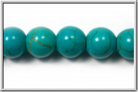 T�rkis, round, 10mm, 1 Strang