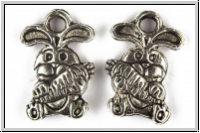 Anh�nger "Hase mit M�hre", 15x10mm, antiksilberfb., Tibetsilber, 1 Stk.
