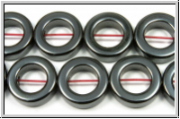 Hematite-Perlen, Ring, 12x4mm, black, 1 Strang