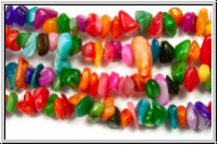 Muchelschalenperlen, Chips, 8x5mm, bunt, 1 Strang