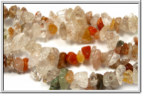 Quarz, Chips, 5-8x5-8mm, rutilated, 1 Strang