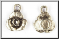 Anh�nger "Rosenbl�te, klein", 13x10mm, antiksilberfb., Tibetsilber, 1 Stk.