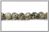 Labradorit, round, 6mm, ivory dyed, 1 Strang
