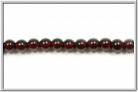Garnet, round, 4mm, 1 Strang