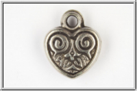 Anh�nger "Celtic Heart", 13x11mm, antiksilberfb., Messing, 1 Stk.
