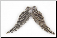 Anh�nger "Wings of Angels, small", 17x5mm, antiksilberfb., Tibetsilber, 1 Paar