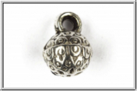 Anh�nger "Little Ball", 10x7mm, antiksilberfb., Tibetsilber, 1 Stk.