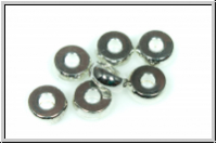 Spacer "Ring, glatt", 2,5x6mm, silberfb., Messing, 10 Stk.