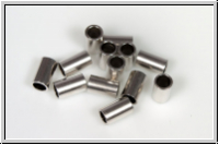 Spacer "R�hrchen", 5x3mm, platinfb., Messing, 10 Stk.