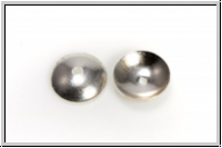 Perlenkappe "Mini, glatt", 1,7x6mm, silberfb., Messing, 20 Stk.