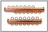 Schiebeschlie�e, 7 str�ngig, 41x11mm, kupferfb., Metall, 1 Stk.