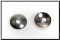 Perlenkappe "Mini, glatt", 1,7x6mm, silberfb., Messing, 20 Stk.