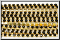 Rhinstone-Kette, Messing, 2mm Steine, black, op., 4,4m