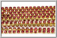 Rhinstone-Kette, Messing, 2mm Steine, light rose, trans., 4,4m