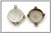 Connector-Fassung 01, GITA, f�r Rivoli 14mm, antiksilberfb., Messing, 1 Stk.